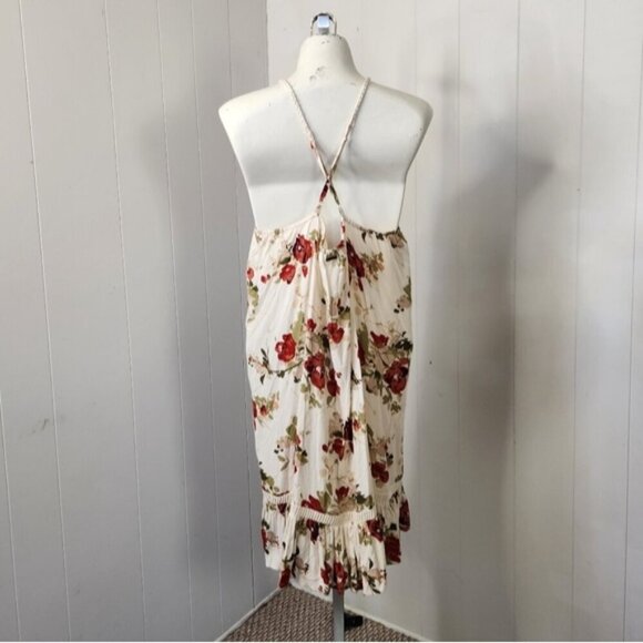 Volcom Womens Shello Mini Dress Floral Beachy Crochet Sleeveless Romantic Boho - Picture 4 of 11